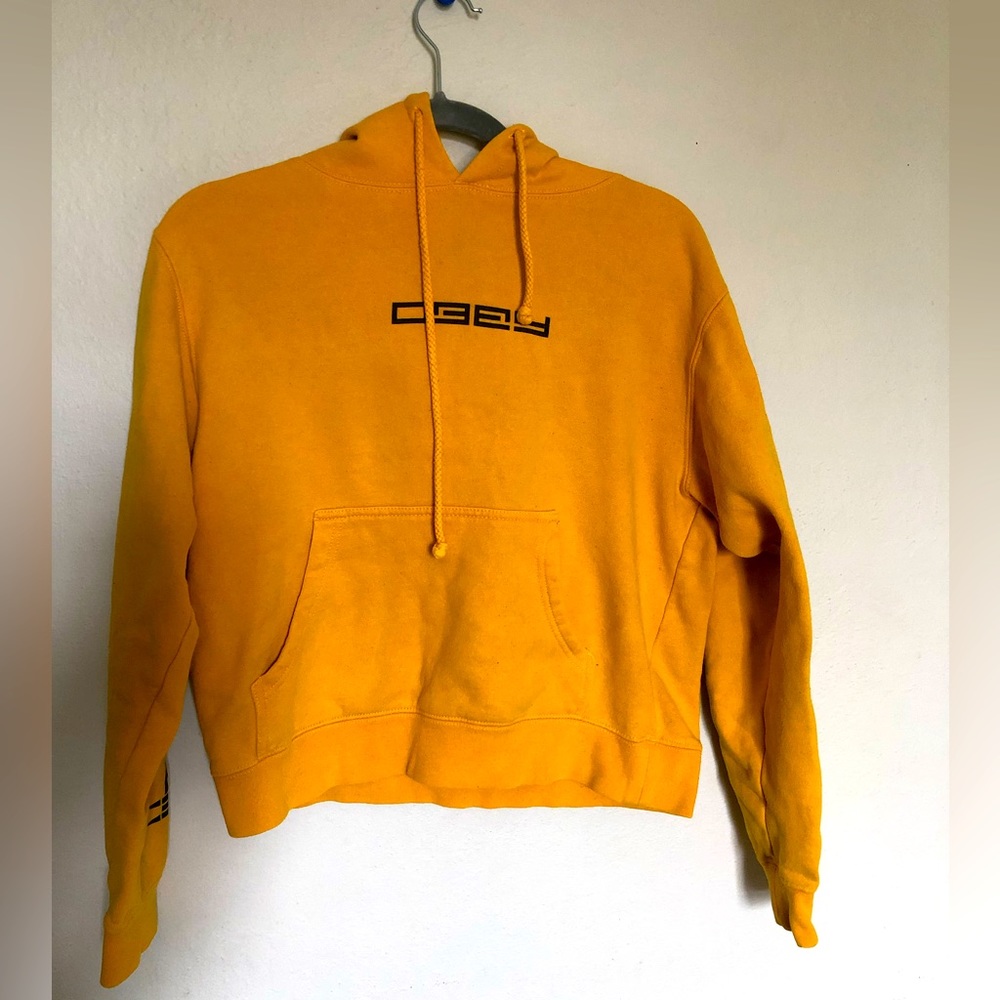 Retro Obey Yellow Hoodie